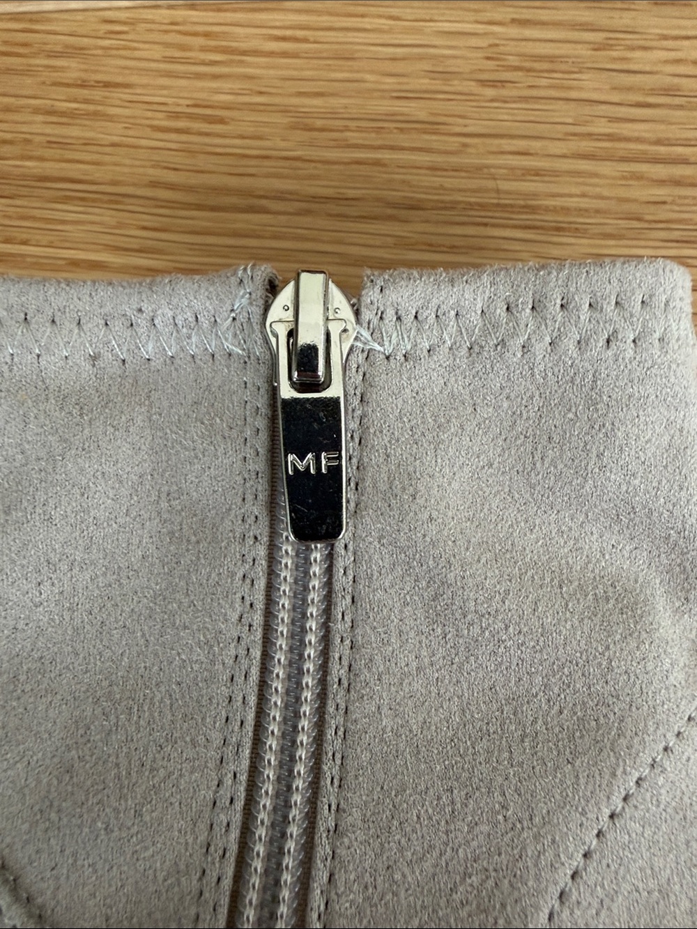 Marc Fisher Light Gray Heeled Boots - Picture 3 of 6